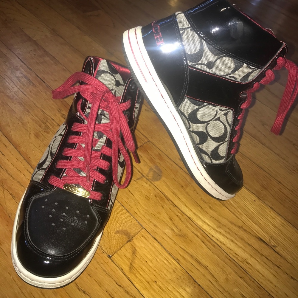High top coach sneakers