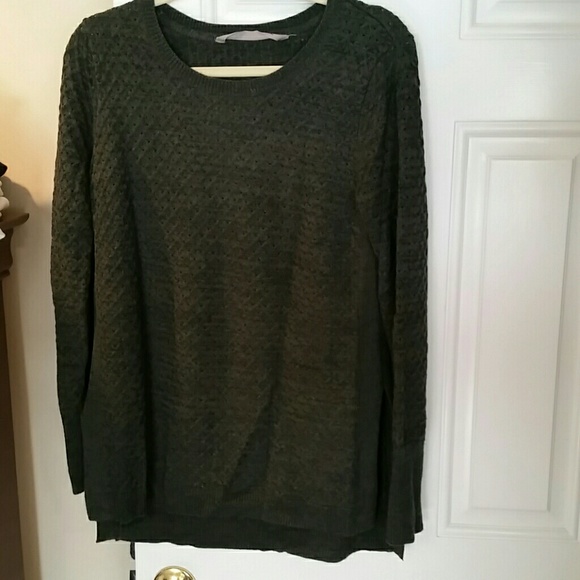 Athleta Sweaters - Athleta  forest green waffle  sweater