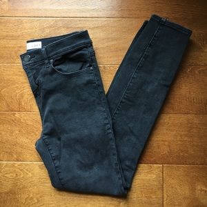 LOFT black high rise skinny jeans