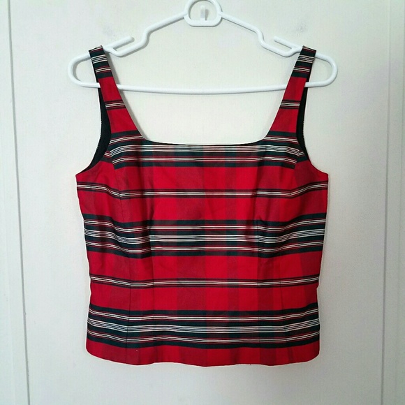 Ann Taylor Tops - ☃5 for $25☃ Ann Taylor Fitted Silk Plaid Top