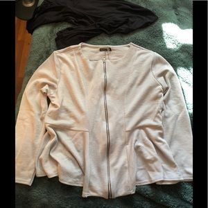BooHoo Plus Teresa Zip Peplum Jacket