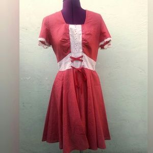 Vtg farmgirl squaredance country picnic sexy dress