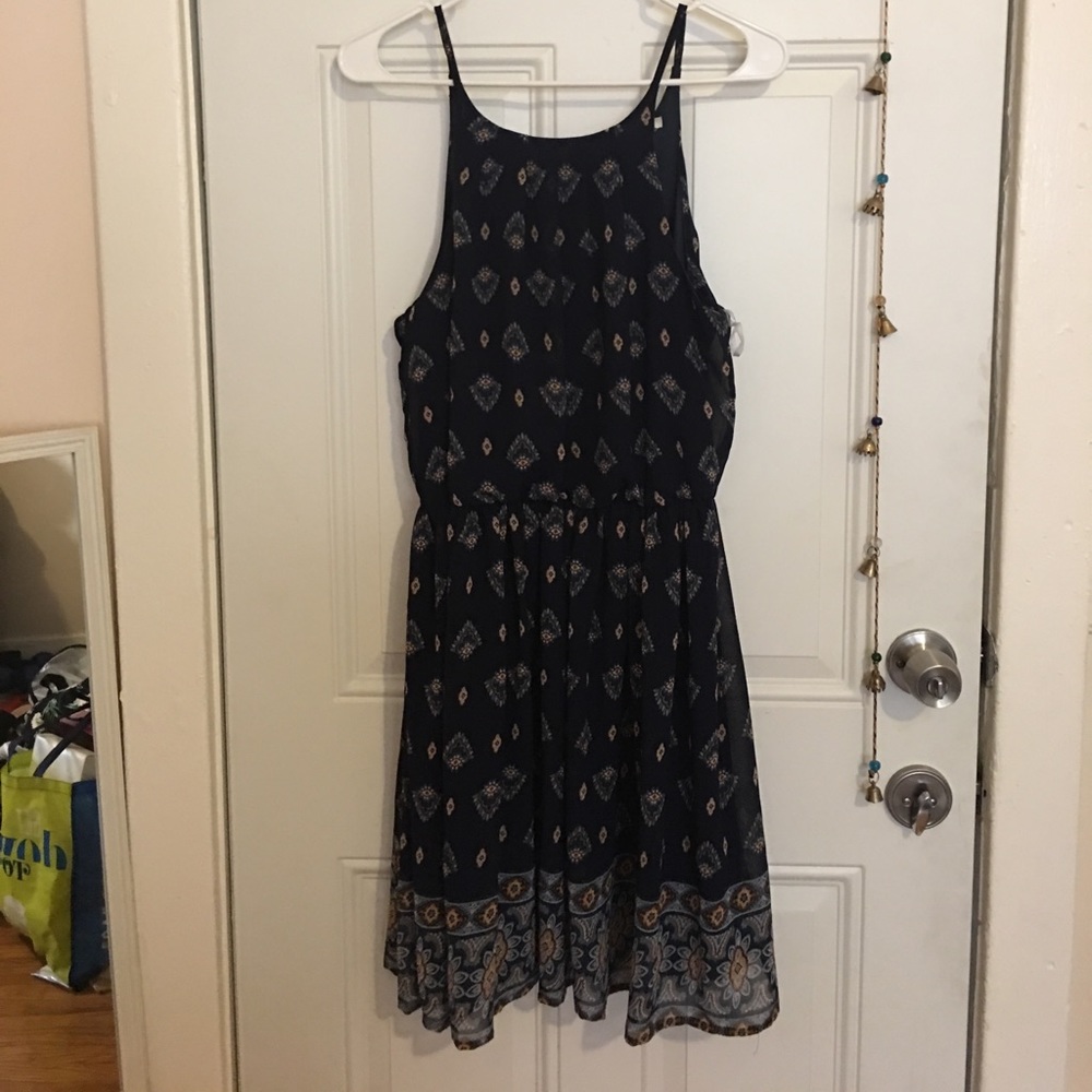 Blue print dress