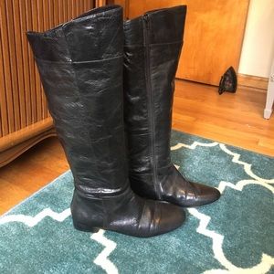 Nine West over-the-knee black leather boots