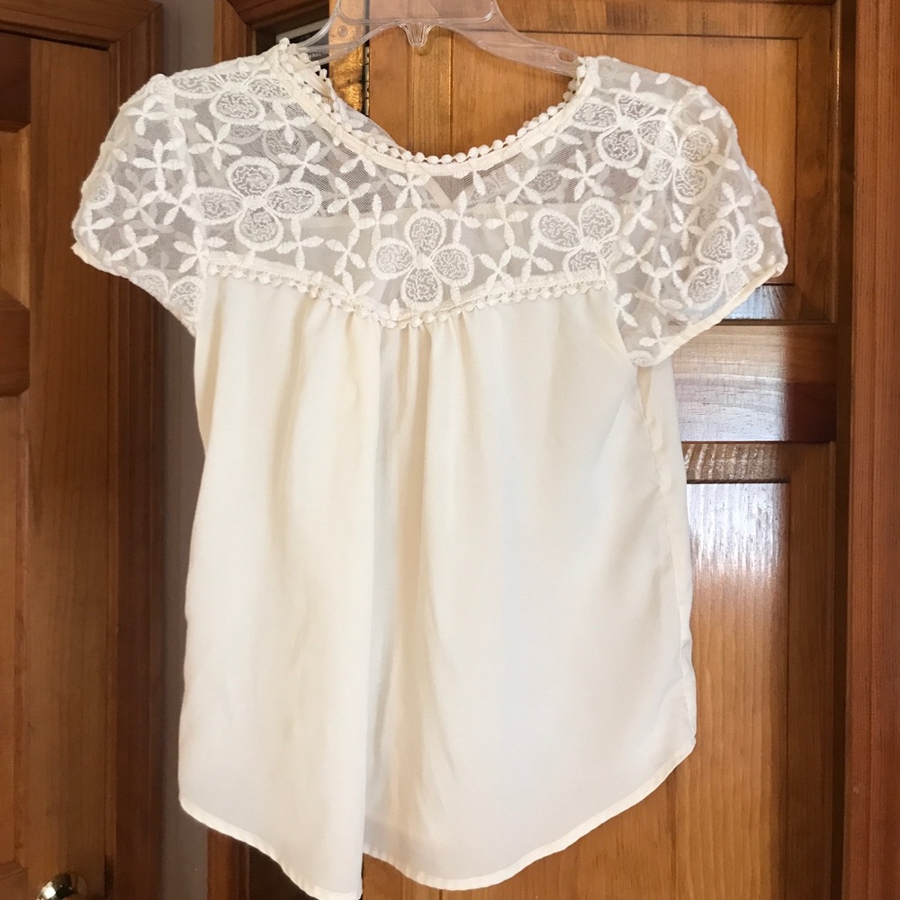 White/champagne Monteau baby doll top