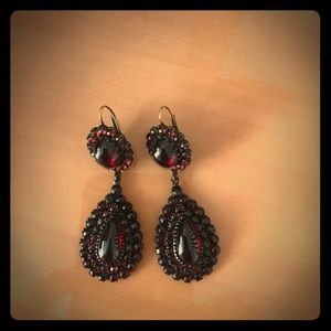 Antique garnet earrings in excellent condition.
