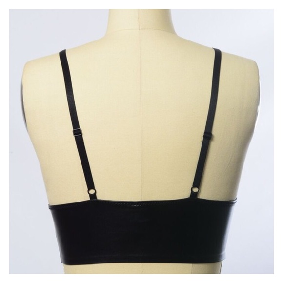 Victoria- Sexy Vegan Leather Bralette - Picture 5 of 5