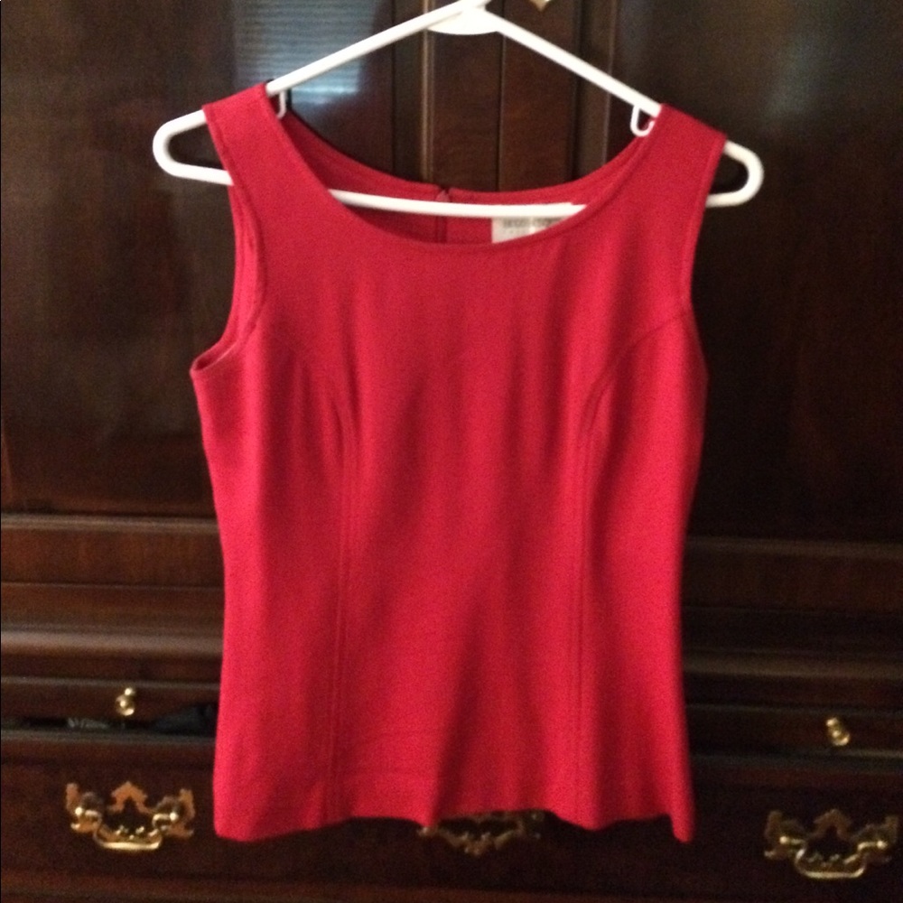 Beautiful Red Wool and Rayon 2 piece outfit