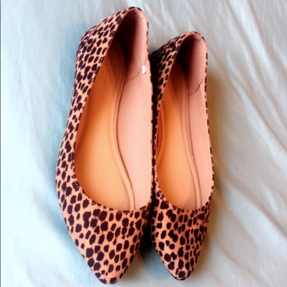 Cheetah print flats size 8