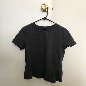 JCrew dark grey peplum - size large