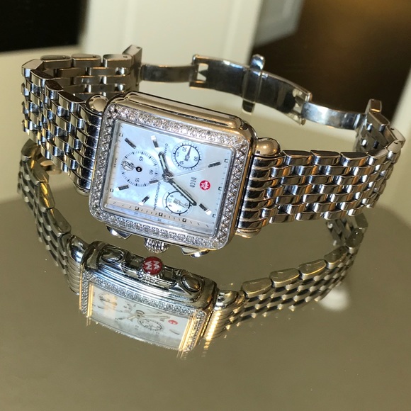 Michele Decco Diamond, Diamond Dial Watch - Picture 1 of 8
