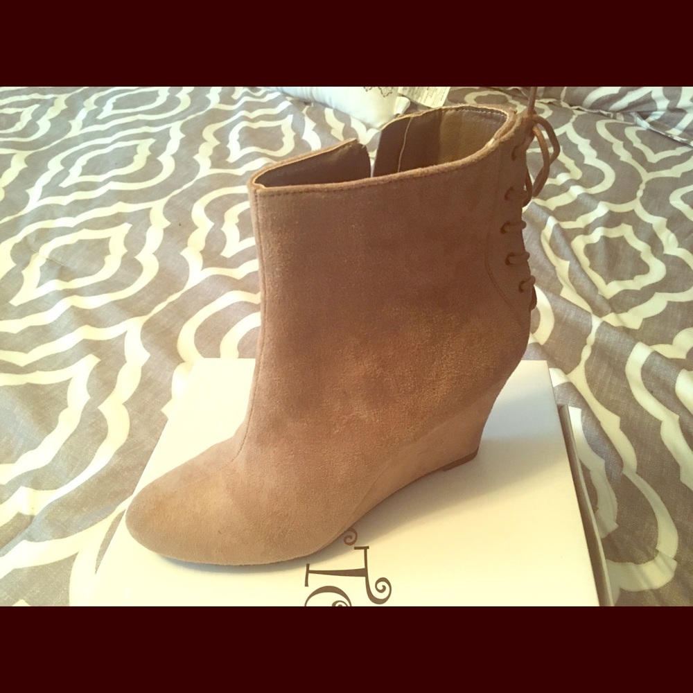 Wedge heel booties