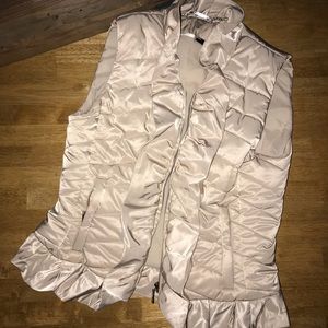 WHBM vest with ruffles