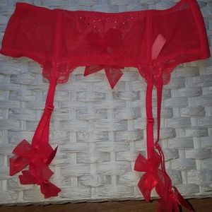 Victoria's Secret red garter belt