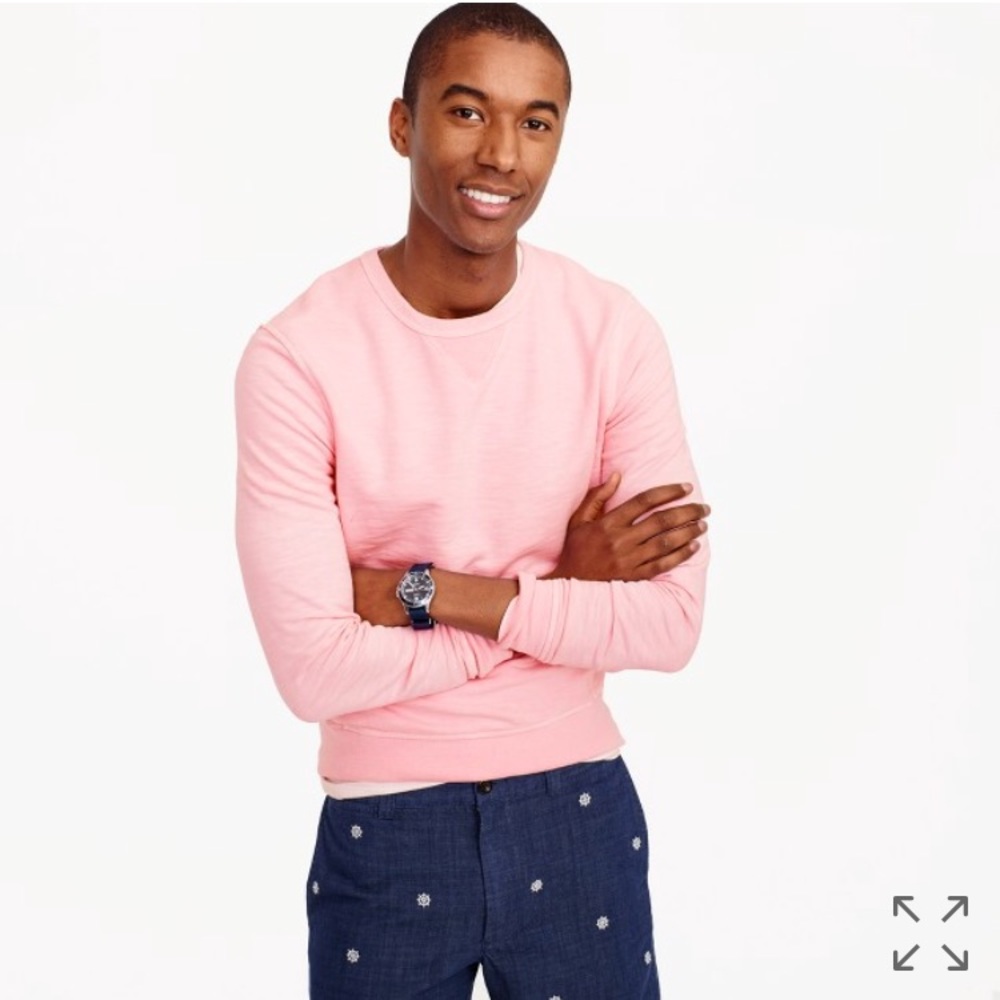 CREAM JCrew Men’s Garment-Dyed Sweatershirt