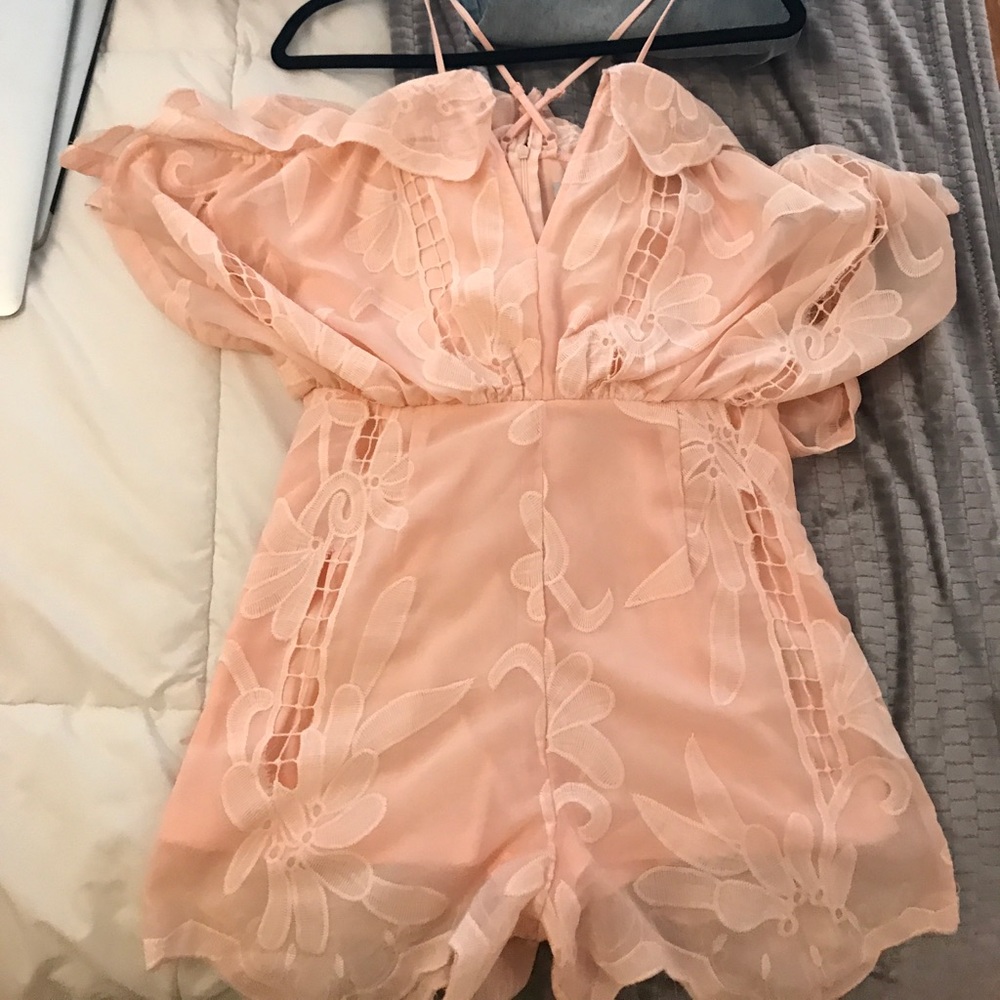 Pink Floral Romper