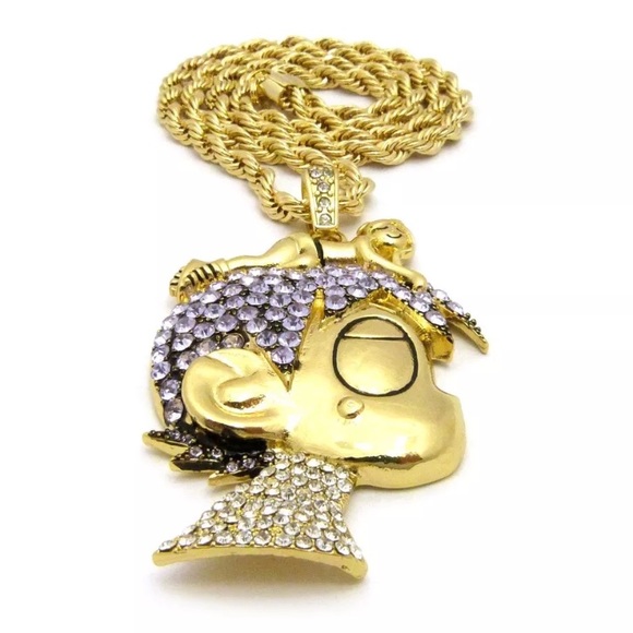 LIL UZI VERT Cartoon Hip Hop Necklace Pendant Set - Picture 2 of 3