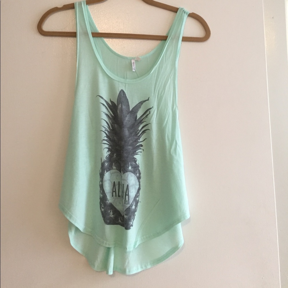 Mint green "Aloha" tank