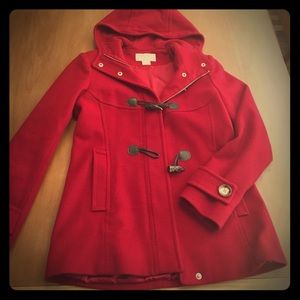 Michael Kors red wool coat