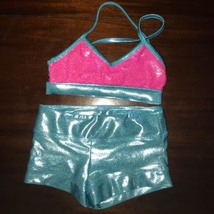 California Kisses Crop Top and Booth Shorts Set