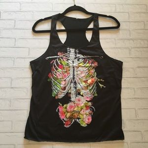 Floral rib cage tank