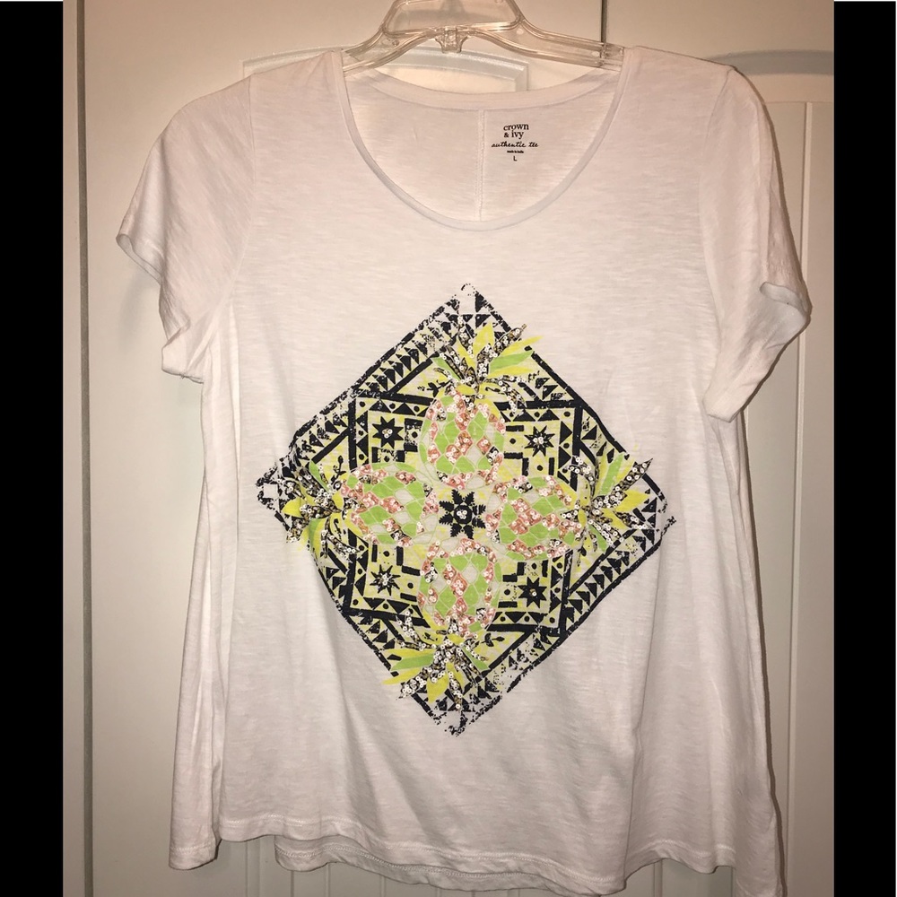 Crown & Ivy s/s top, Large