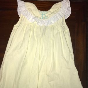 Smock Gingham Dress With “B”