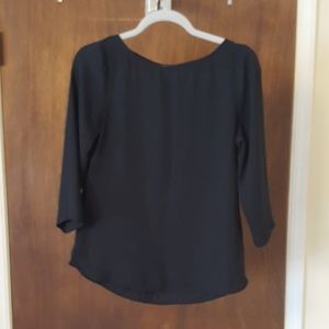 Express black 3/4 sleeve button back blouse XS