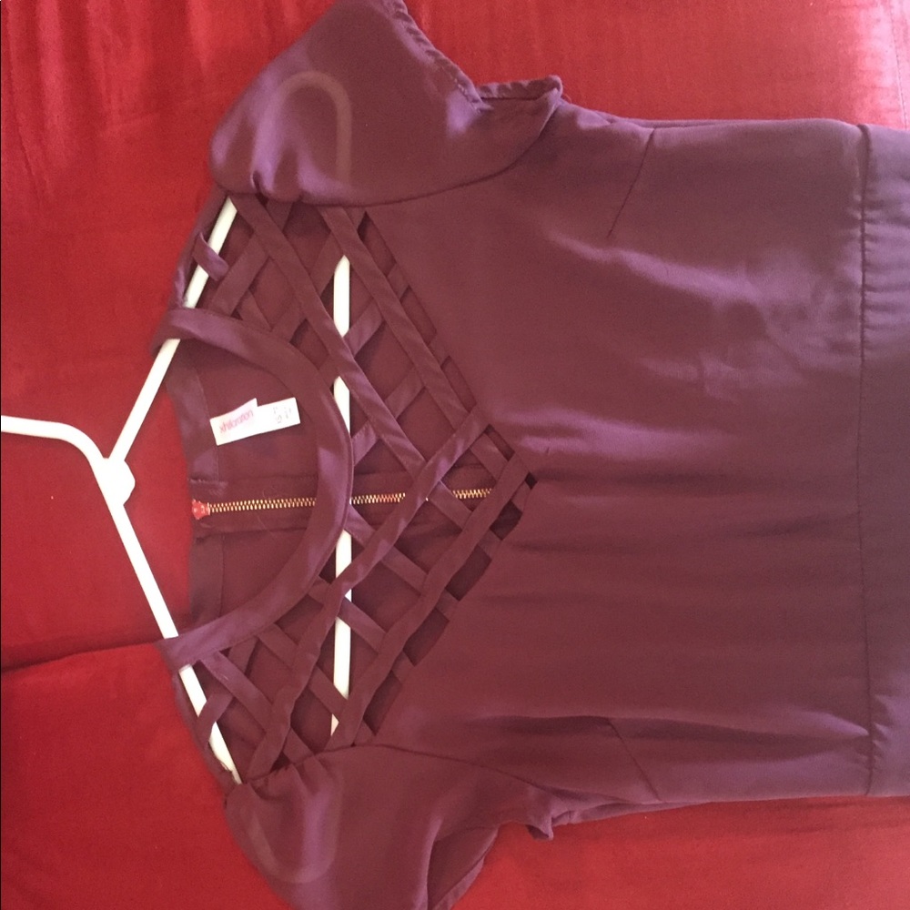 Super cute purple cross hatch spring dress