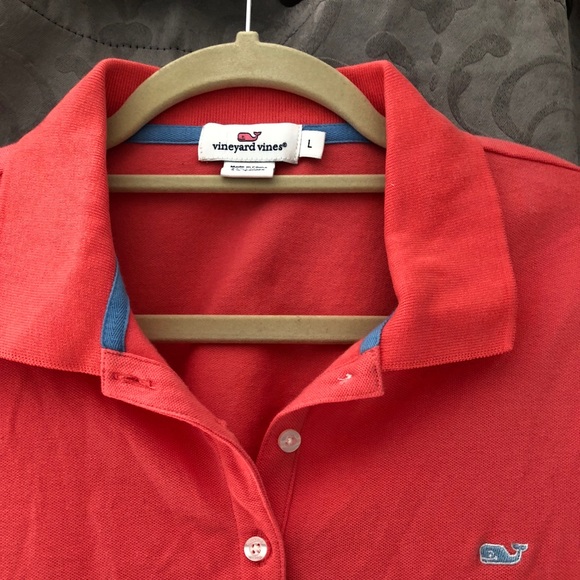 Coral Vineyard vines women’s polo sz L - Picture 3 of 4