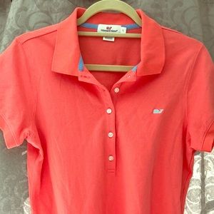 Coral Vineyard vines women’s polo sz L