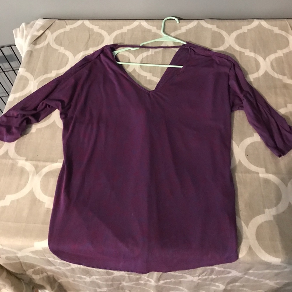 Oversized purple shirt