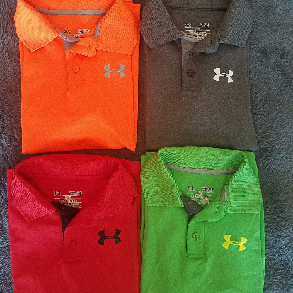 SOLD Boys small Under Armour short sleeve Polo