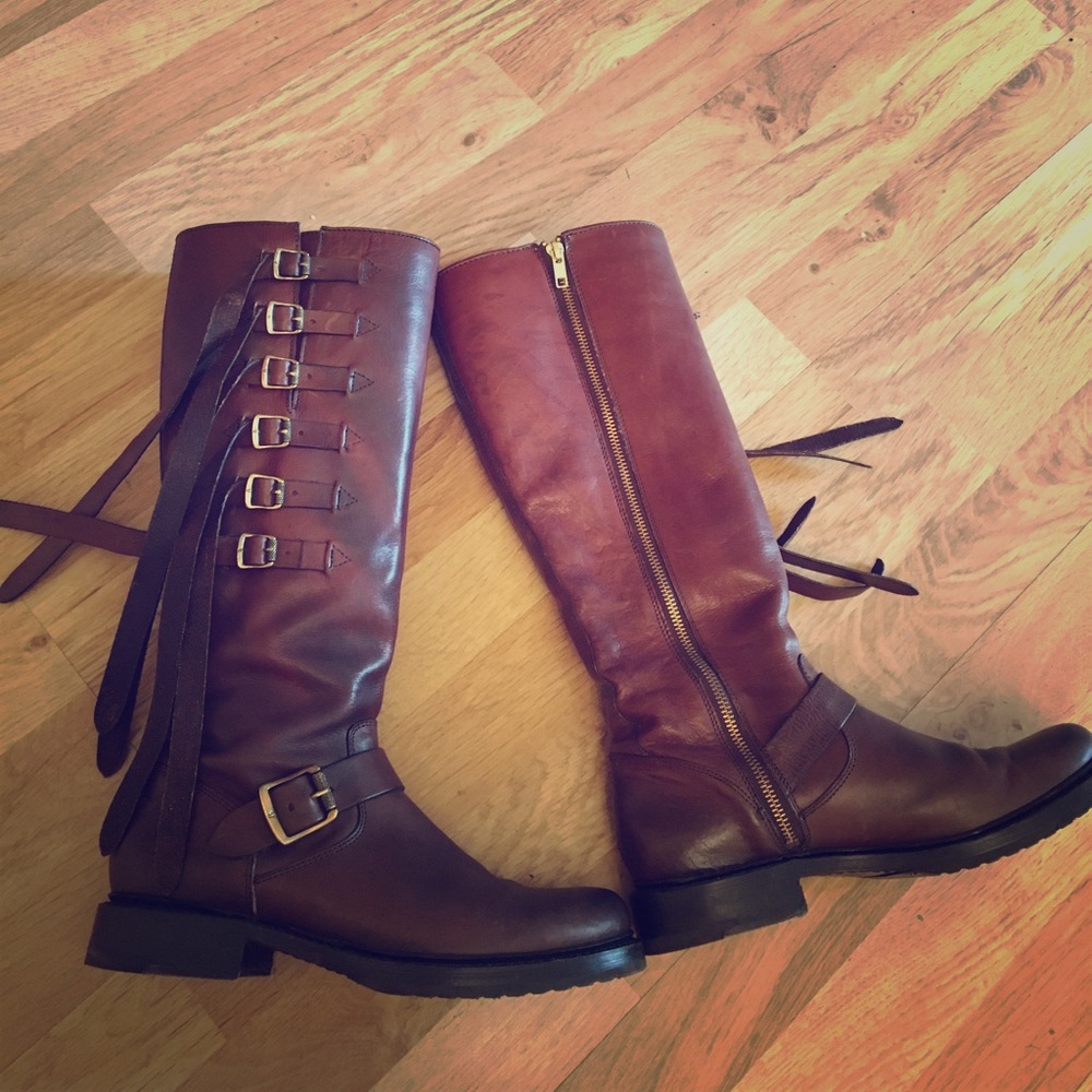 Frye knee-high brown leather boots - Women's 8.5