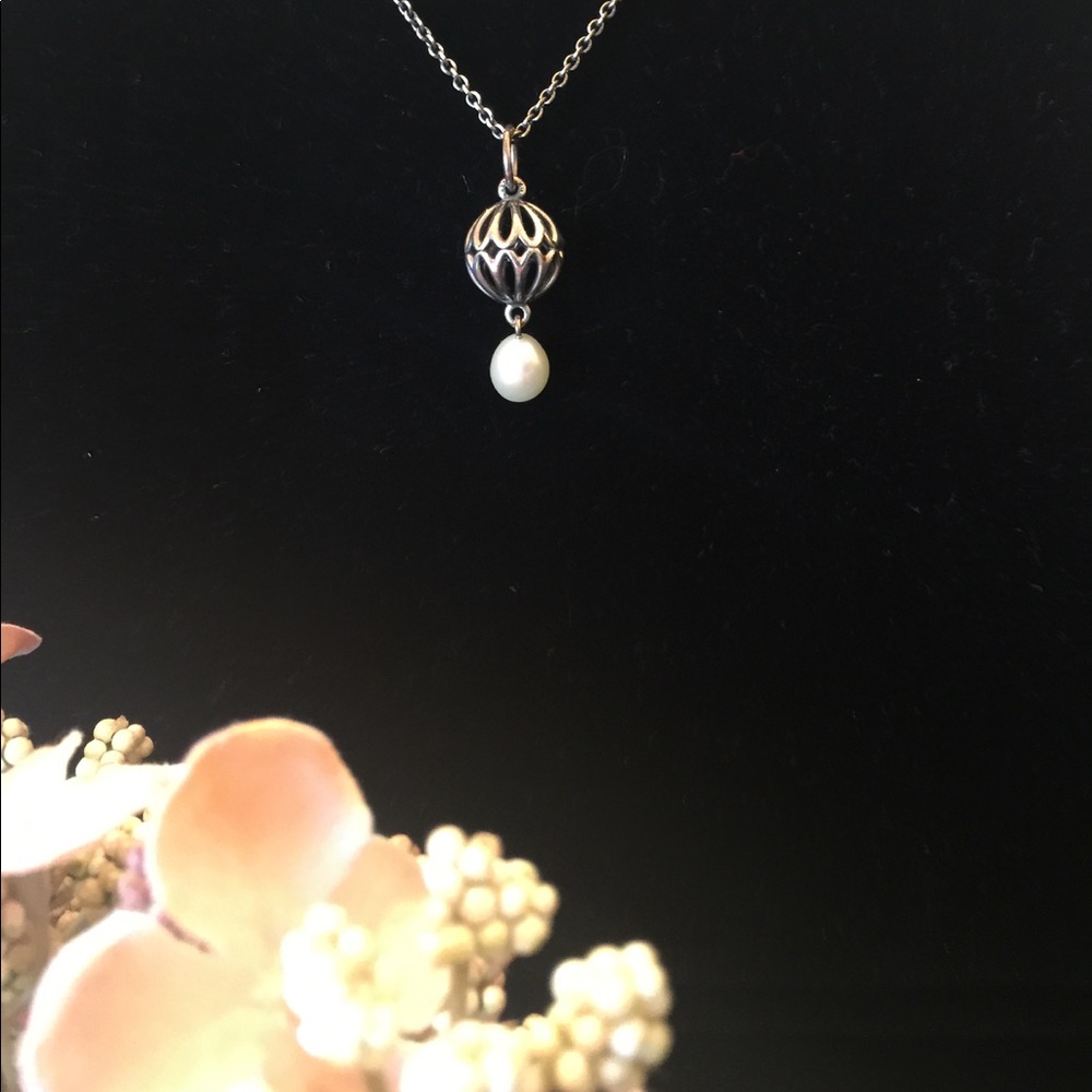 ❤️❤️Pandora silver / pearl necklace