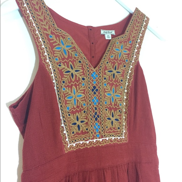 Lucky Brand Embroidered Detail Collar Dress - Picture 4 of 5