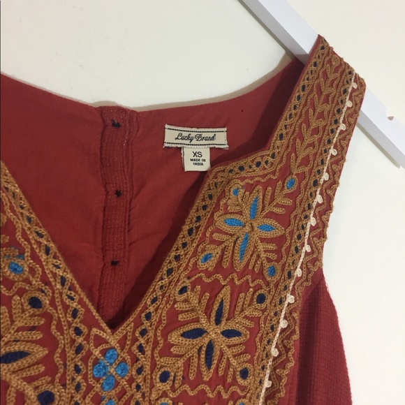 Lucky Brand Embroidered Detail Collar Dress - Picture 5 of 5