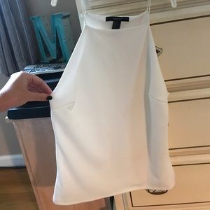 Forever 21 off white pleated tank top