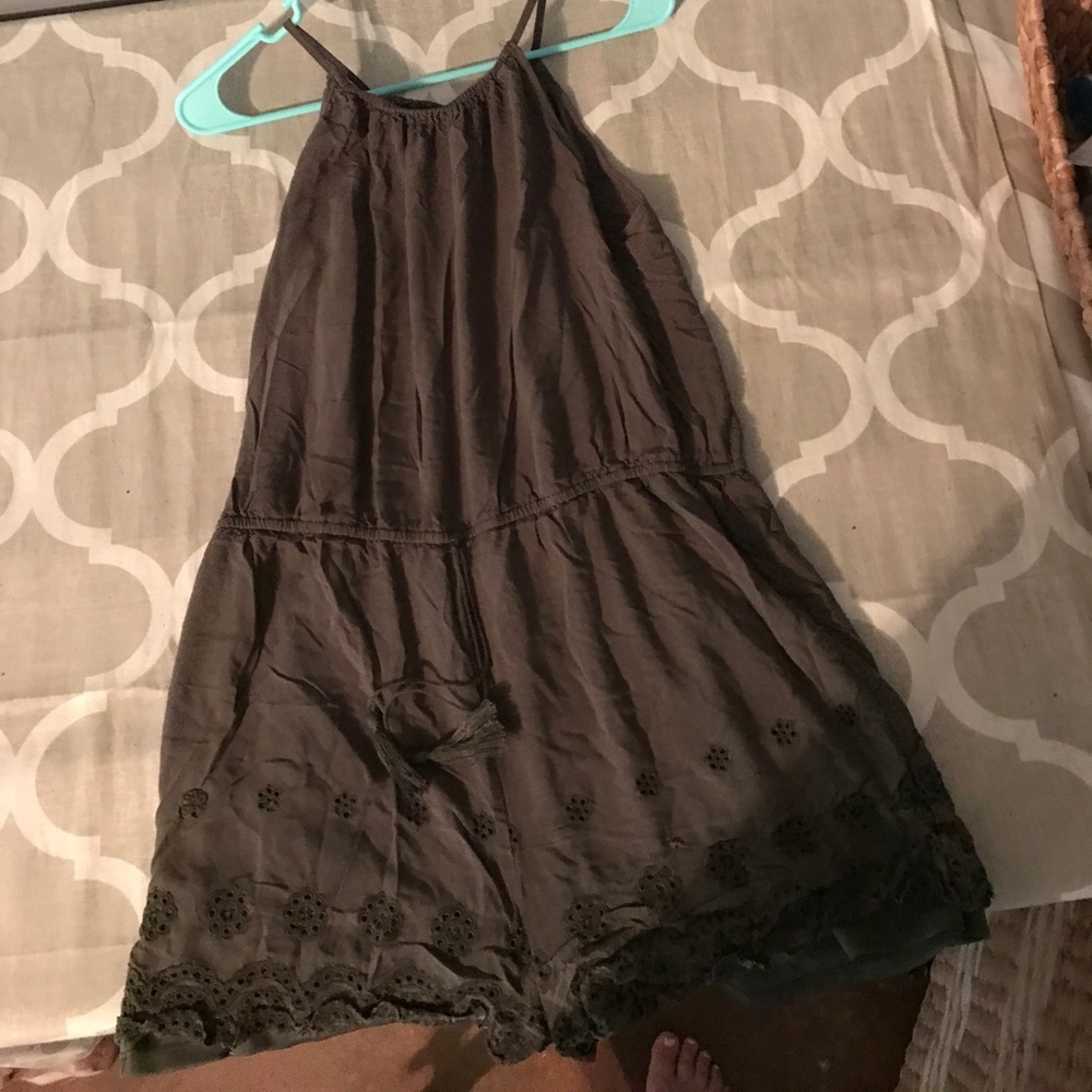 Army green romper