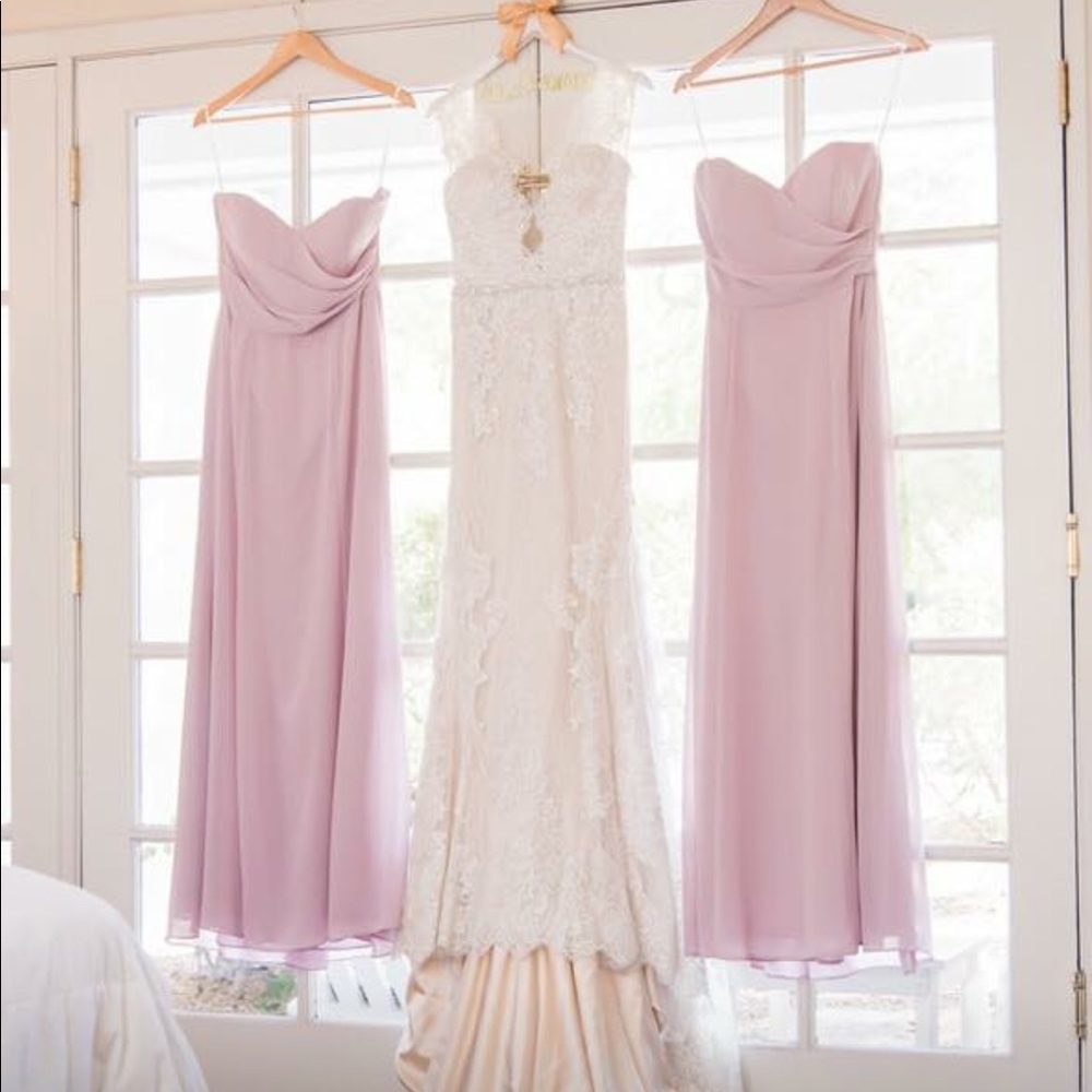 Social Bridesmaides Suede Rose Dress