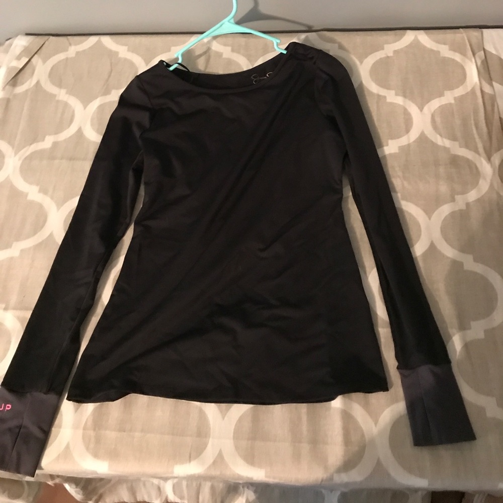 Open back work out shirt