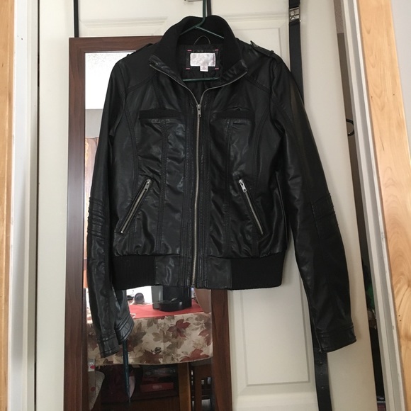 Xhiliration black leather jacket - Picture 2 of 5