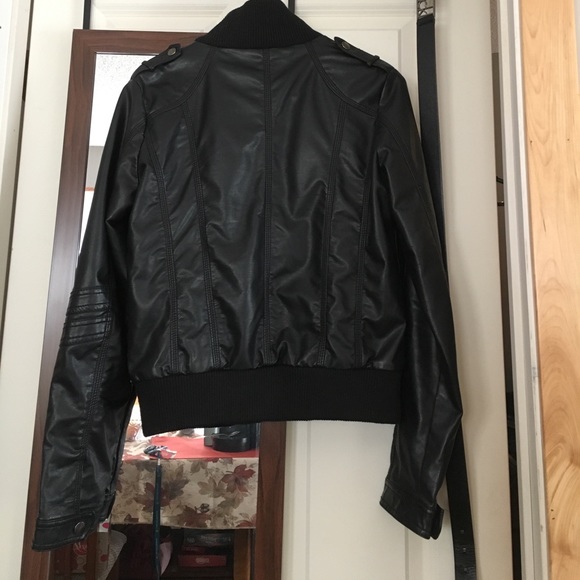 Xhiliration black leather jacket - Picture 3 of 5