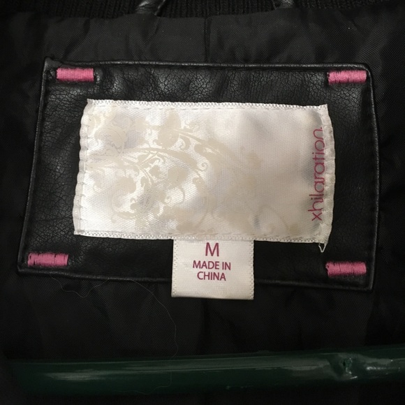 Xhiliration black leather jacket - Picture 4 of 5