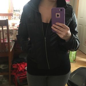 Xhiliration black leather jacket