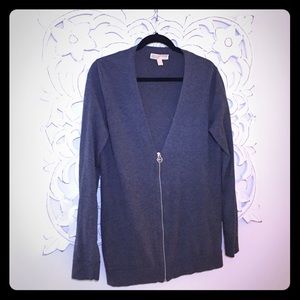 Michael Kors V-neck Sweater with Zipper