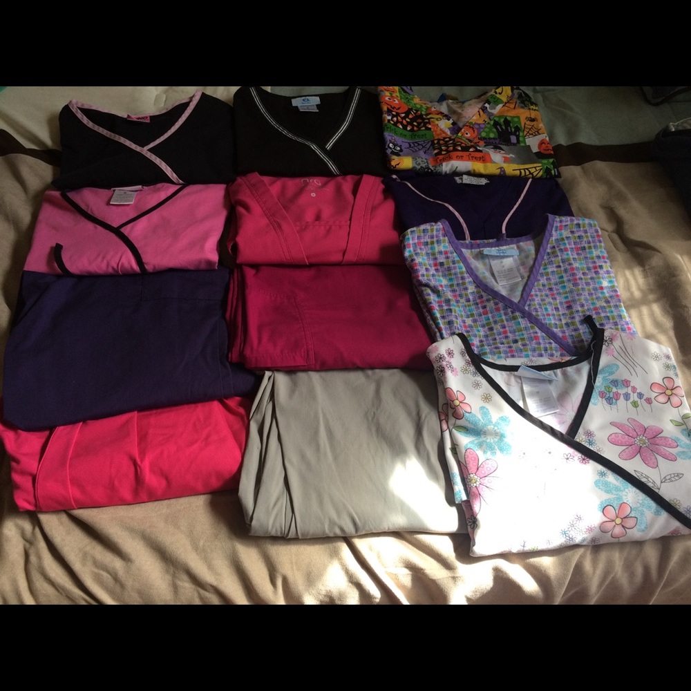 Scrub tops and bottoms sold