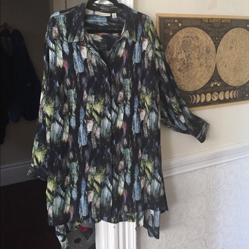 Long sleeve button up shirt dress