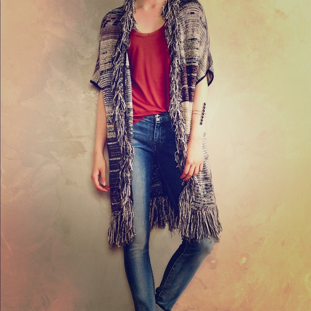 Cecelia Prado Fringe Cardigan