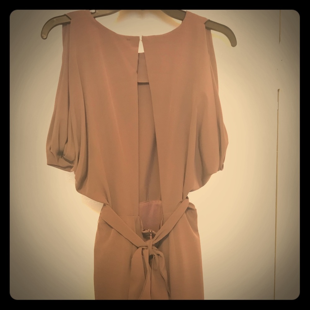 AKIRA CHICAGO Mauve Open-Back Cocktail Dress
